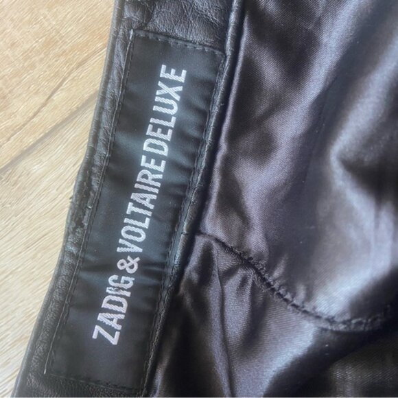 Women’s vintage Zadig & Voltaire black leather pants size 36(France) 2 in USA - Picture 7 of 10